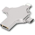 Renas Store Otg 4ın1 Cep Telefonu Çok Fonksiyonlu USB Flash Bellek 64 GB Type-C, Micro Sd ve Kart Okuyucu