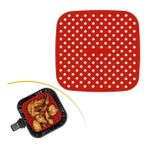 Renas Store Renkli Isıya Dayanıklı Yıkanılabilir Silikon Fırın Airfryer Kare Pişirme Matı 21,5 cm - Seçenek