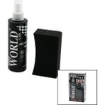 Renas Store Shine World Car Lastik - Tampon Parlatici Sprey Seti Plastik Şişe 250ML ± %10 Parlatma Süngeri