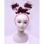 Renas Store Üreticiniz Happy Birthday Yazılı Püsküllü Neon Kırmızı Renk Doğum Günü Tacı 22X19 cm