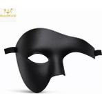 Renas Store Üreticiniz Siyah Yarım Erkek Maske – Phantom Parti & Balo Maskesi