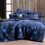 Renata King Size (Battal Boy) %100 Pamuk Flanel (Pazen) Nevresim Takımı Lacivert - 240 x 220 cm