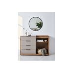 Renata Modern 2 Raflı Şifonyer, Meşe Vizon, 4 Çekmeceli