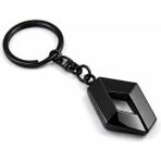 Renault 3D Metal Siyah Kaplamalı Otomobil Anahtarlığı Şık ve Dayanıklı Tasarım