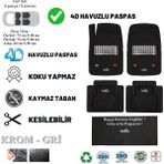Renault 9 Sedan 1991 Uyumlu Havuzlu Universal Yeni Nesil Plus Paspas Siyah - Gri