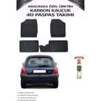Renault Clio 2 2005 Model Aracınıza Özel Karbon Kauçuk Paspas Takımı - Siyah