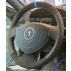 Renault Clio 2 Araca Özel Direksiyon Kılıfı (Noktalı Nubuk Mavi Yüzüklü)