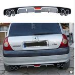 Renault Clio 2 Arka Tampon Difüzörü Gri 4 Çıkış Plastik