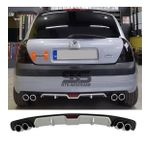 Renault Clio 2 HB Difüzör Arka Tampon Eki 4 Egzoz Çıkışlı Gri