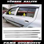 Renault Clio 2 Symbol Krom Cam Çıtası 4 prç.1998-2005 P. Çelik