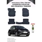 Renault Clio 3 2005 Model Aracınıza Özel Karbon Kauçuk Paspas Takımı - Siyah