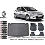 Renault Clio 3 2005 Model Kancalı Bagaj Havuzu Araca Özel Siyah Extra Havuzlu Paspas Takımı