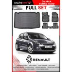 Renault Clio 3 Hatchback Kancalı Model 2011 Model 4d Bagaj ve Pro Serisi Havuzlu Paspas Takımı - Siyah