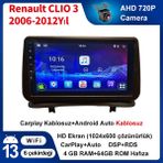 Renault Clio 3（2006-2012 Yıl）android Sürüm 13 Kablosuz Carplay Navigasyon Multimedya 9 Inç Ekran Çerçeveli ve Arka Görüş Kameralı 4g Ram + 64GB Hafıza
