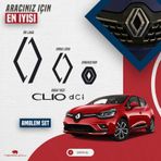 Renault Clio 4 2012-2018 Yeni Tarz Amblem Kaplama- Piano Black