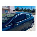 Renault Clio 4 Cam Çıtası Kromu Çerçevesi Komple Nikelaj Seti