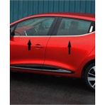 Renault Clio 4 Hb 2012-2018 Modeller Arası Krom Cam Çıtası 8 Parça Paslanmaz Çelik - 315 Gri