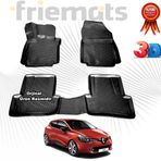 RENAULT Clio 4 HB 3D Havuzlu Paspas 2012 - 2019 Arası Siyah 4 Parça Friemats