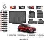 Renault Clio 5 2020 Model 3D Bagaj Havuzu+4d Havuzlu Paspas Setii - Siyah