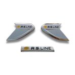 Renault Clio 5 Rs-line Krom Çamurluk Çıtası + Bagaj Kapağı Logosu Set 3 Parça Abs 2019 Ve Sonrası