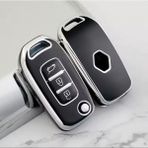 Renault Clio 5 Sustalı Anahtar Kılıfı Siyah-Silver