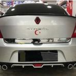 Renault clio symbol arka tampon difüzörü gri 4 çıkış plastik