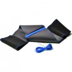 Renault Clio Uyumlu Dikmeli Direksiyon Kılıfı Alkantara Karbon Mavi 38×10.5CM