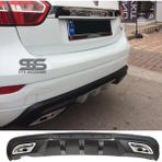 Renault Fluence Difüzör Arka Tampon Eki 2 Egzoz Çıkışlı Siyah