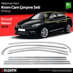 Renault Fluence Krom Cam Çerçeve Seti 8 Prç 2010 Üzeri