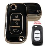 Renault Fluence Megane 3 Uyumlu Kumanda Anahar Kılıfı Oto Anahtarlık Siyah Gold
