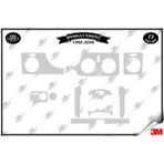 Renault Kango 1998 -2008 Torpido Konsol Trim Göğüs Maun Kaplama Set 13 Parça Gümüş Renk