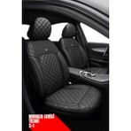 Renault Kangoo 2008- 2020 Maxi – Ticari Araç 2+1 Uyumlu Monaco Serisi Eviza Koltuk Kılıfı – Siyah, Kolay Montaj