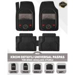 Renault Kangoo Multix 2003-2010 Model Uyumlu 4D Line Krom Havuzlu Paspas Universal-Yumuşak Kaymaz Taban