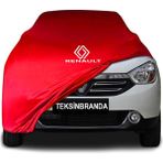 Renault Lodgy Kırmızı Kumaş Araba Branda Logolu Penye Oto Branda - Araç modeline özel tasarım
