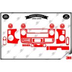 Renault Master 2 (2004-2009)TORPIDO Konsol Trim Göğüs Maun Kaplama Set 42 Parça Kırmızı Renk