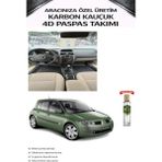 Renault Megane 2 Hatchback 2008 Model Aracınıza Özel Karbon Kauçuk Paspas Takımı - Siyah