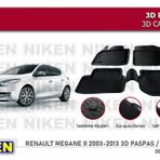 Renault Megane 2 Havuzlu 3d Paspas Niken Siyah 2003-2013 Arası