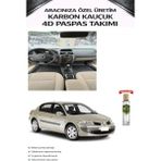 Renault Megane 2 Sedan 2002 Model Aracınıza Özel Karbon Kauçuk Paspas Takımı - Siyah