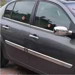 Renault Megane 2 Sedan Krom Cam Çıtası Seti 2004 - 2010 - 315 Gri