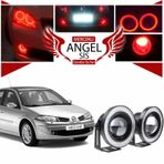 Renault Megane 2 Uyumlu, Universal Mercekli Led Angel Sis Farı, 76mm Kırmızı Renk