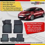 Renault Megane 3 Paspas Araca Özel Paspas 2009 2015 Arası Derin Havuzlu Paspas Bosse North Serisi - Siyah
