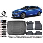 Renault Megane 3 Sporttourer 2014 Model Bagaj Havuzu Araca Özel Siyah Extra Havuzlu Paspas Takımı