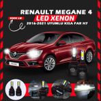 Renault Megane 4 2016-2021 Kısa Far Uyumlu Şimşek Etkili Led Xenon Light Series H7