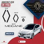 Renault Megane 4 2016-2024 Yeni Tarz Amblem Kaplama-piano Black