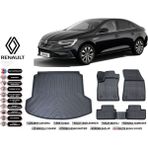 Renault Megane 4 2019 Model Çift Kulak Bagaj Havuzu Araca Özel Siyah Extra Havuzlu Paspas Takımı