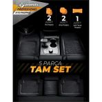 Renault Megane 4 Hb 2022 Uyumlu 3,5 cm Havuzlu 5 Parça Set 4d Paspas Takımı Siyah