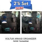 Renault Megane 4 HB Araç İçi Deri Koltuk Arkası Organizer 2'li Set Düzenleyici Siyah