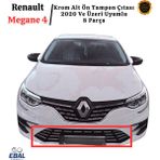 Renault Megane 4 Krom Alt Ön Tampon Çıtası 8 Parça 2020 ve Üzeri P.çelik - Gümüş