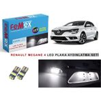 Renault Megane 4 LED Plaka Aydınlatma Ampul Seti FEMEX Parlak Beyaz