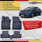 Renault Megane 4 Sedan Paspas Araca Özel 2016 ve Sonrası Derin Havuzlu Paspas Bosse North Serisi - Siyah